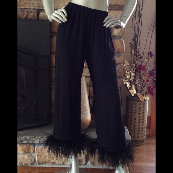 Sleeper Ostrich Trim Pajama Bottoms Size L - Picture 2 of 11